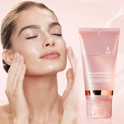 Collagen Overnight Wrapping Mask 75ml for 8H Intensive Repair, Anti-Aging & Firming Treatment with Intense Hydration