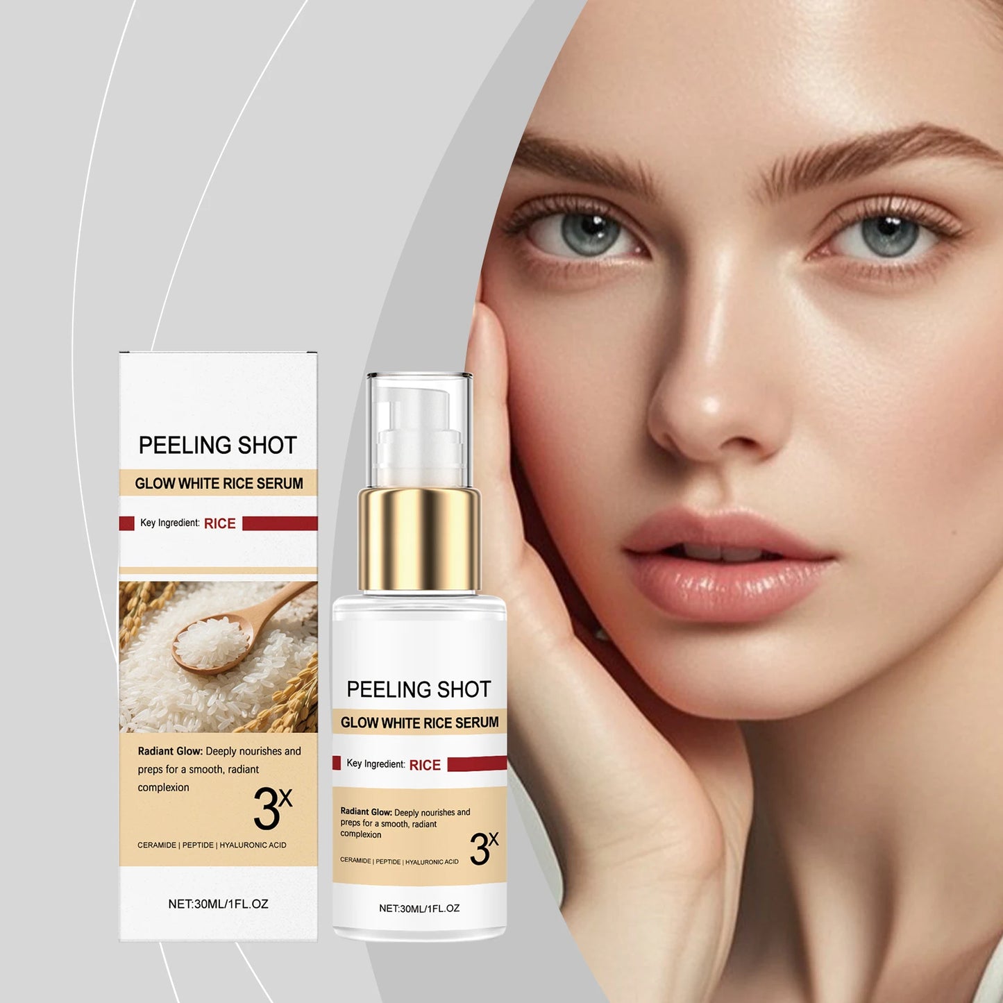 Peel Shot Glow Rice Serum Soft Exfoliating Face Dead Skin