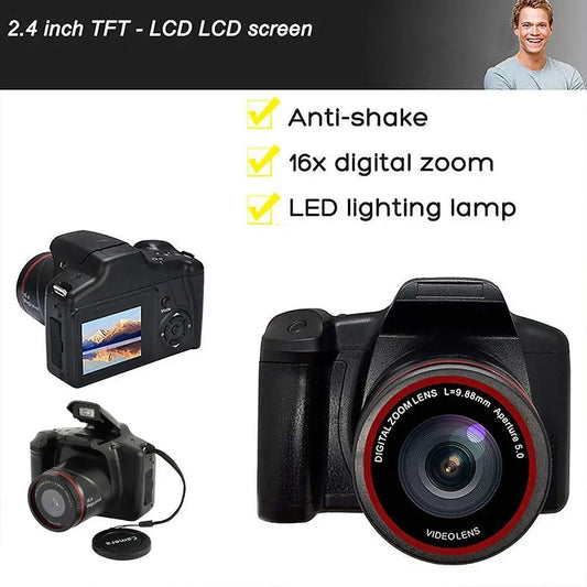 16MP Digital Camera with 2.4 Inch LCD Screen Camcorder 16X Digital Zoom Vlogging Camera Video Recorder for Photography