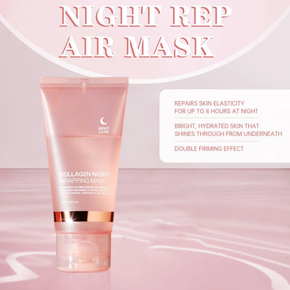 Collagen Overnight Wrapping Mask 75ml for 8H Intensive Repair, Anti-Aging & Firming Treatment with Intense Hydration